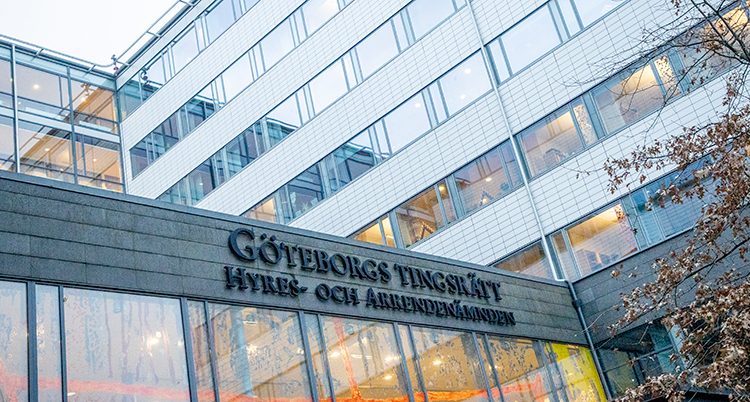 Göteborgs tingsrätts entré.