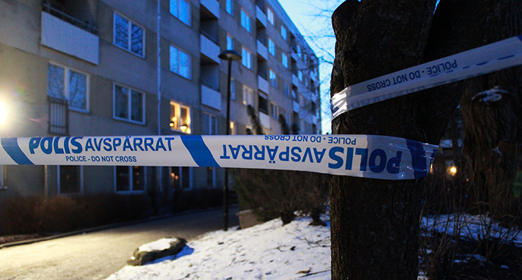 En avspärrad gata.